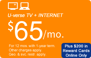 AT&T - Double Play U-verse TV + Internet Bundle